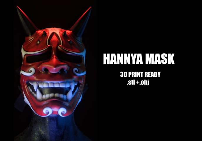 Hannya - cosplay mask - ready for print