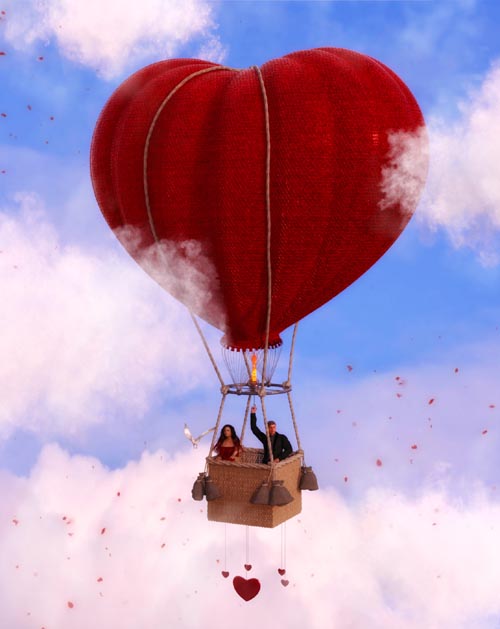 Heart Hot Air Balloon