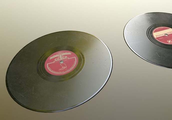 Old gramophone disk