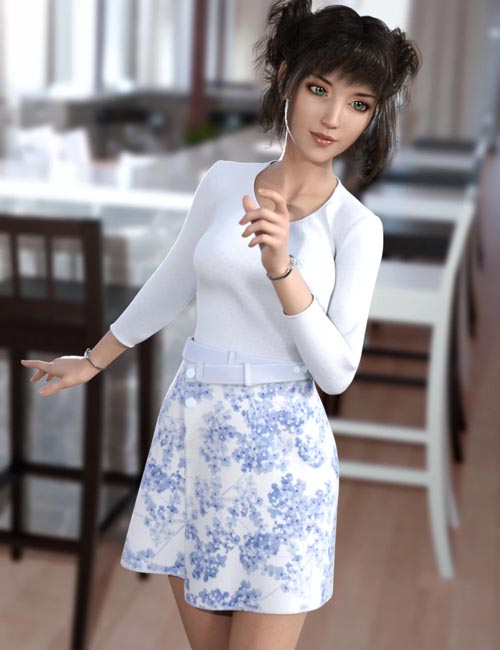 dForce Wrap Skirt Outfit for Genesis8 Female(s)