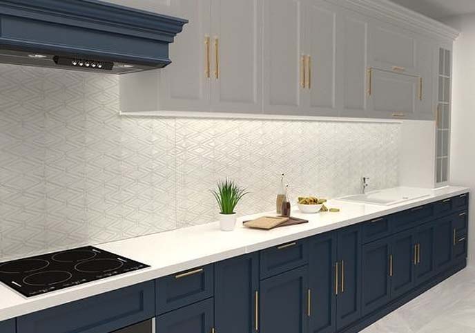 Modern kitchen free 3D model animated