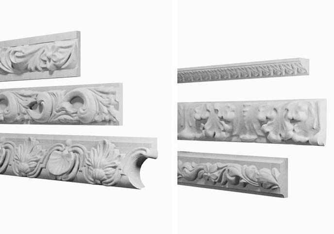 Gypsum stucco decor set