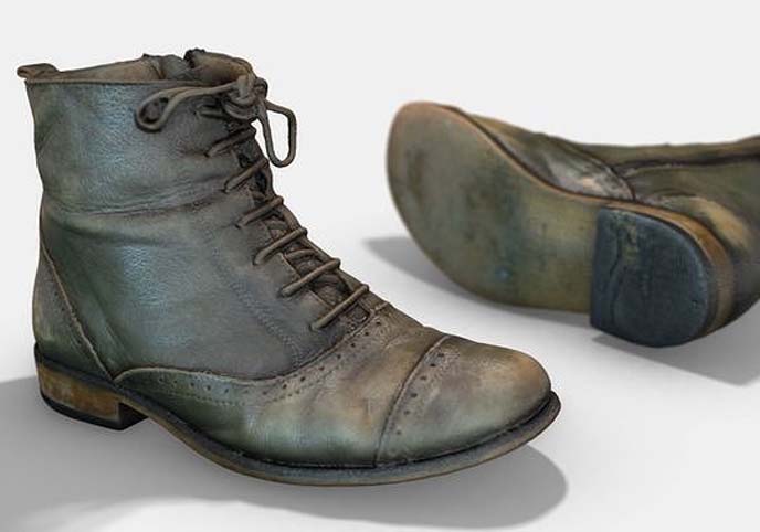 Photoscanned Female Ankle Boots