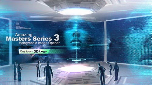 Videohive - Amazing Masters Series 3 - Holographic Image Opener - 26832149