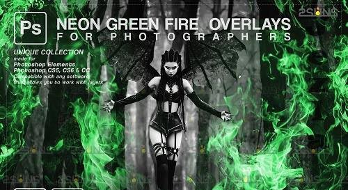 Fire background, Photoshop overlay, Burn overlays, Neon Fire - 1447874
