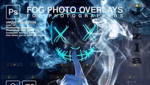 Smoke backgrounds, Fog overlays, Photoshop overlay V6 - 1447932