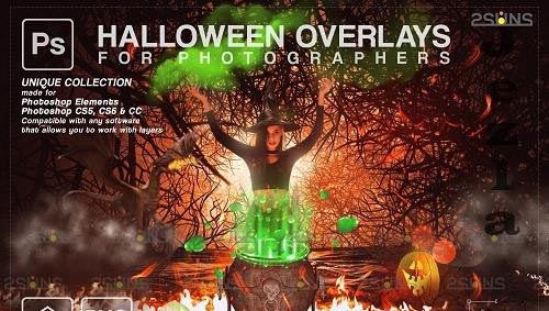58 Halloween overlay & Halloween digital backdrop - 1584053