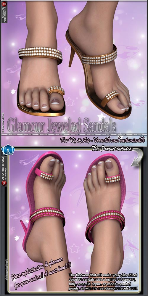 Glamour Jeweled Sandals