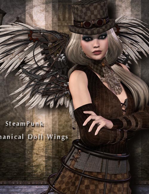 SteamPunk: Mechanical Doll Wings V4