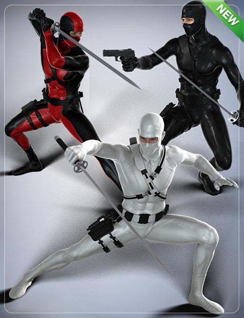 Modern Ninja Poses for Genesis 2 Male(s) and Michael 6