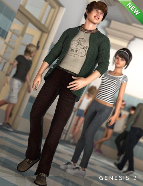 Trendy College Outfit for Genesis 2 Male(s)