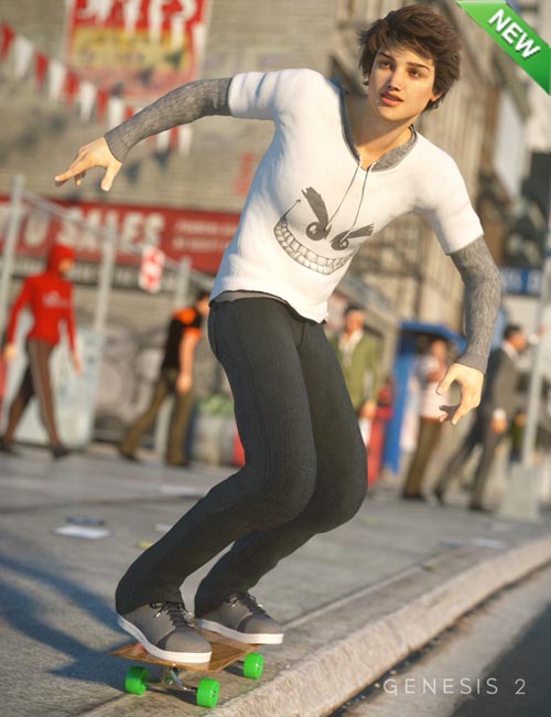 Skate Park Outfit for Genesis 2 Male(s) [ Iray UPDATE ]