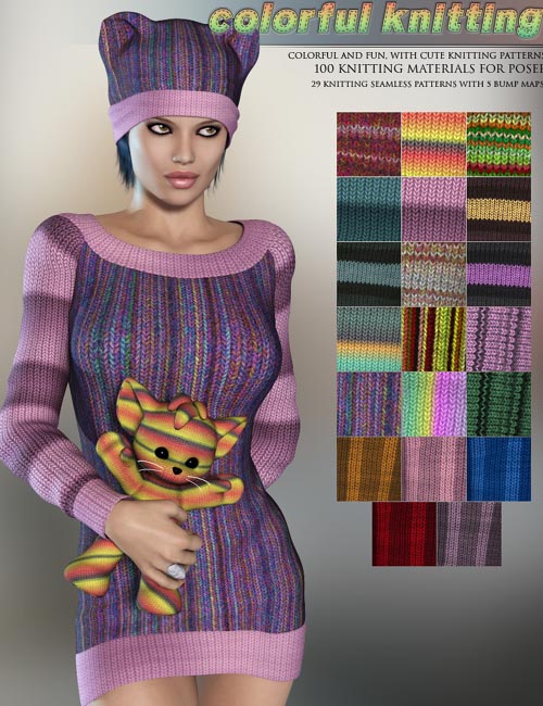 Colorful Knitting Materials