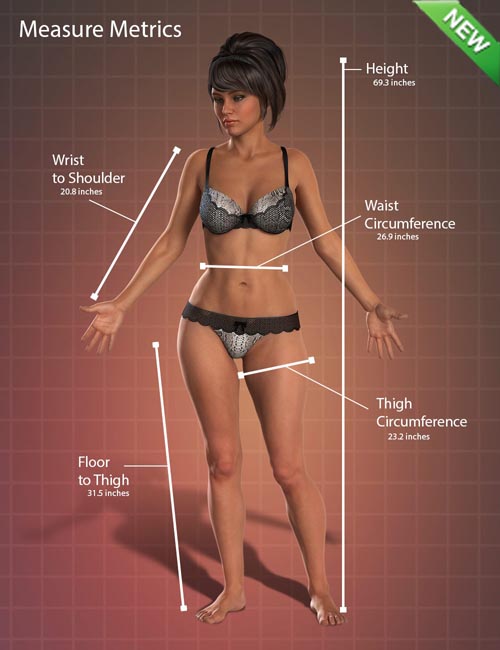 daz studio measure metrics