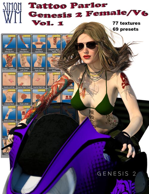 Tattoo Parlor Genesis 2 Female and V6 Vol. 1