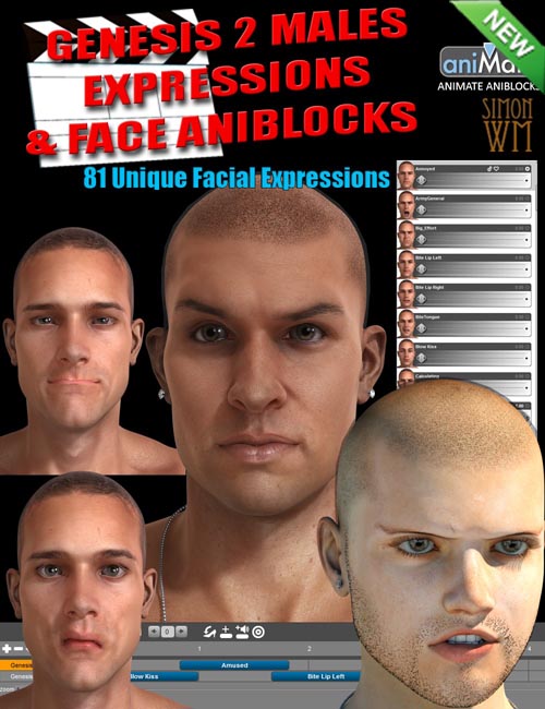 Genesis 2 Male(s) Expressions & Face aniBlocks