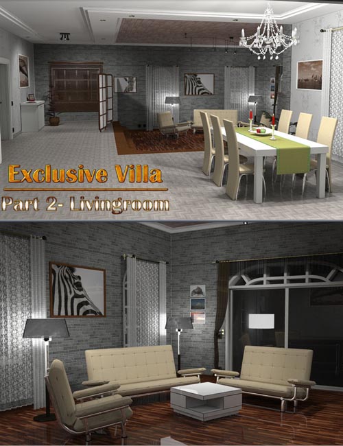 Exclusive Villa 2: Livingroom