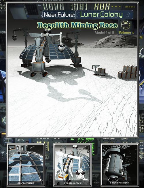 Regolith Mining Base - Near Future: Lunar Colony