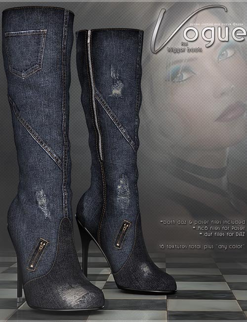 Vogue for Trigger Boots Poser/Daz