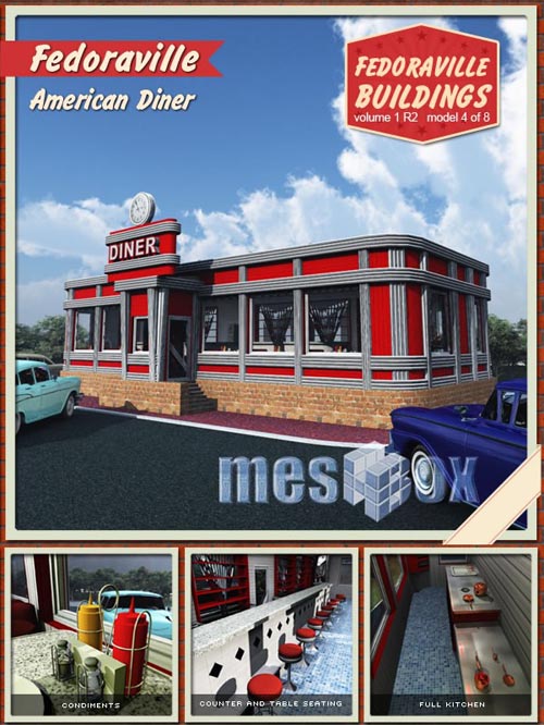1950s American Diner - Fedoraville