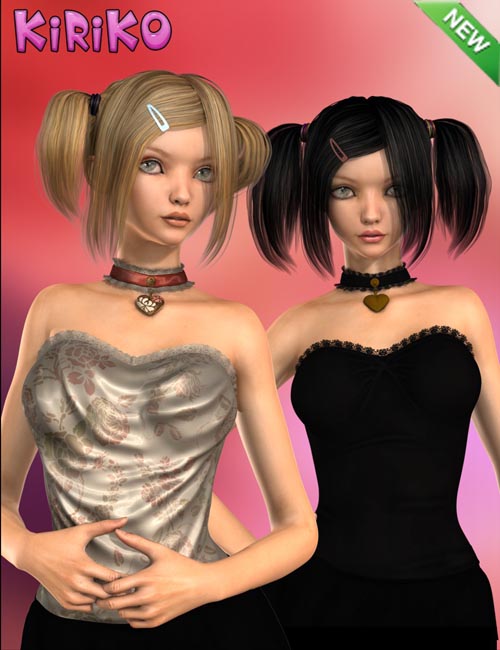 Kiriko Hair for Genesis 2 Female(s) and Victoria 4