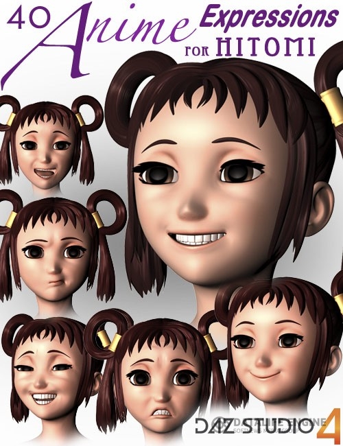 40 Anime Expressions for Hitomi