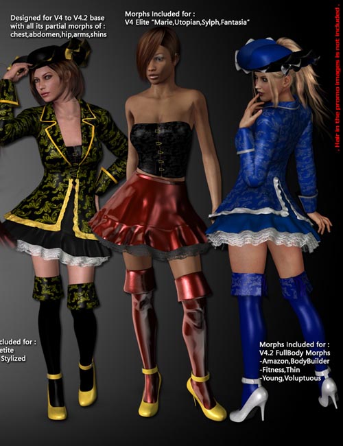 Diverse Fashion for V4, Morphs++, Elite, Aiko 4