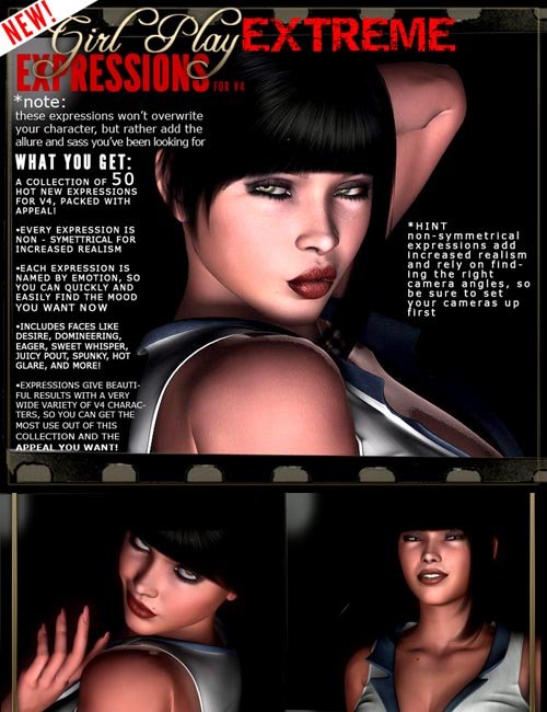 Girl Play Expressions for V4