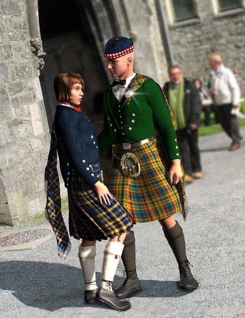 Scottish Kilts - Prince Charlie Outfit Textures