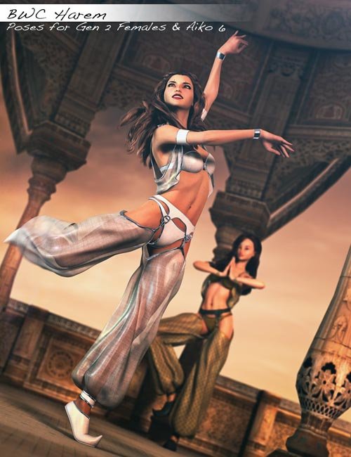 BWC Harem - Poses for Genesis 2 Female(s) and Aiko 6