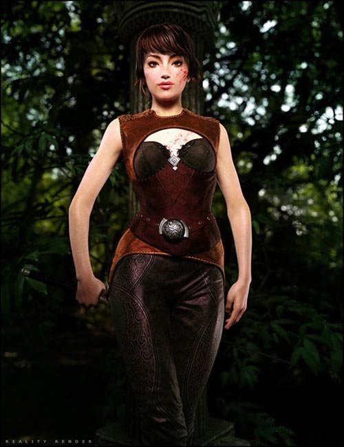 Leather Fantasy Armor for Genesis 2 Female(s)