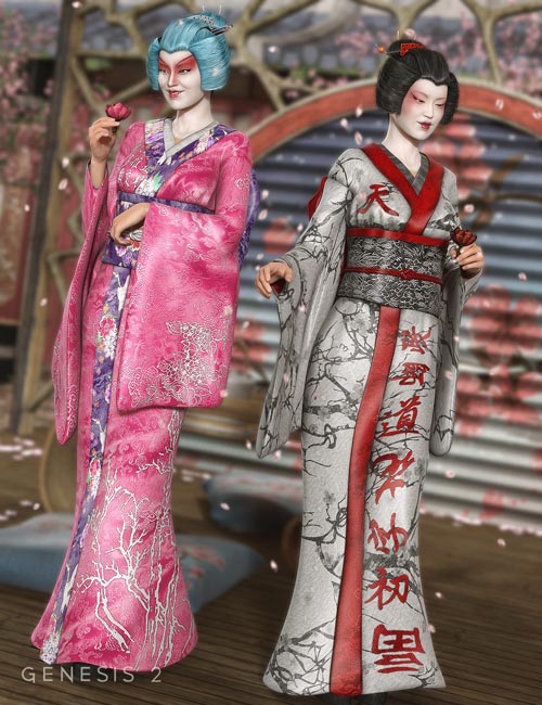 Peony Kimono Textures