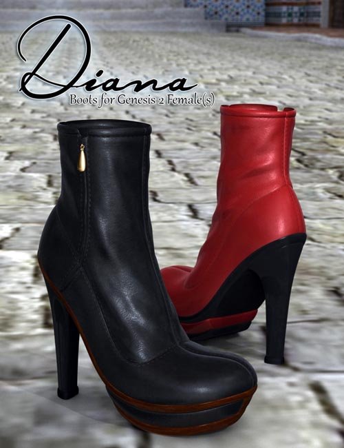 Diana Boots for Genesis 2 Female(s)