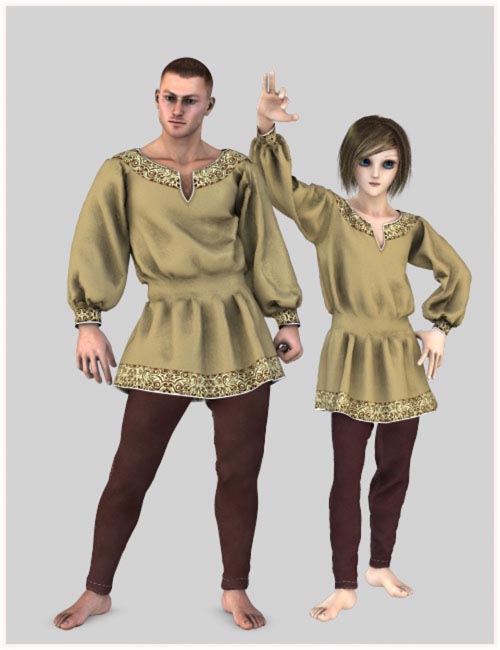 Dynamic Male Peasant Clothing