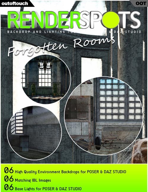 RenderSpots Forgotten Rooms for Poser and DAZ Studio