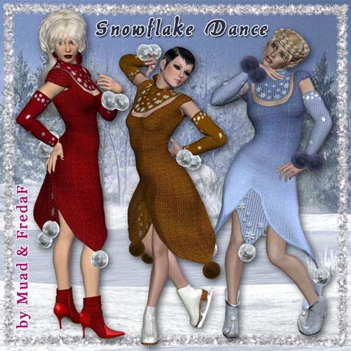 Snowflakedance-winter outfit for V4,A4,S4,Girl4