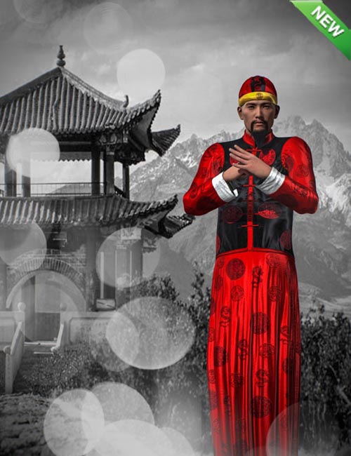 Mec4D Chinese Traditional Outfit Genesis 2 Male(s)