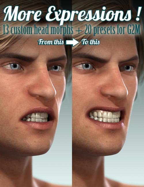 MORE Expressions for Genesis 2 Male(s)