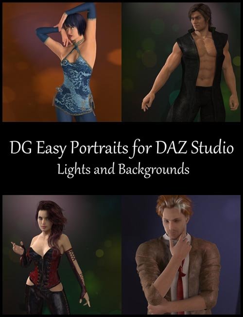DG Easy Portrait Lights for DAZ Studio