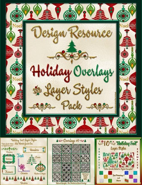 Design Resource: Holiday Overlays & Layer Styles Pack