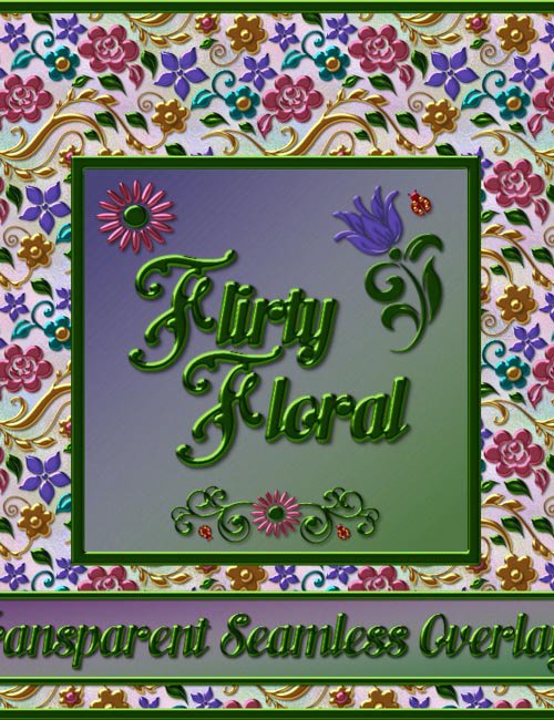 Flirty Floral Seamless Overlay Pack