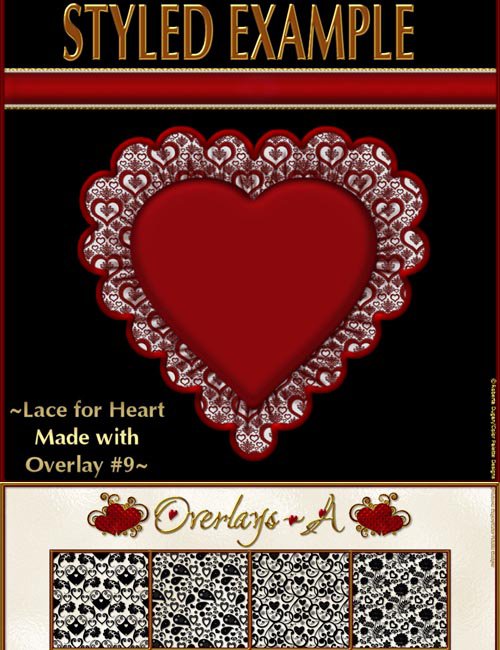 HEARTS of DESIRE Seamless Overlay Pack
