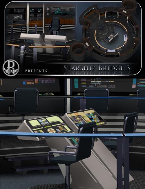 Starship Bridge 3 (Poser & OBJ)