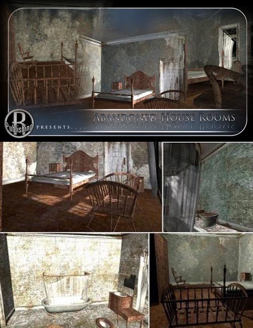 Abandoned House Rooms (Poser & Vue)