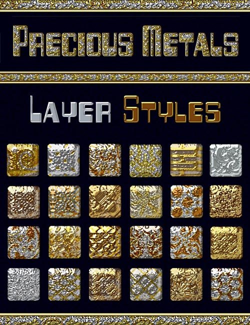 BLING! Precious Metals Layer Styles