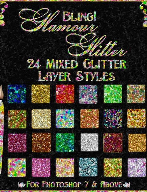 Bling - GLAMOUR GLITTER (Mixed) Styles by fractalartist01