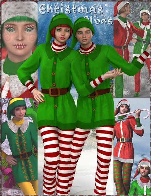 Christmas Elves Bundle - HD Characters, Outfit, Expansion and Poses