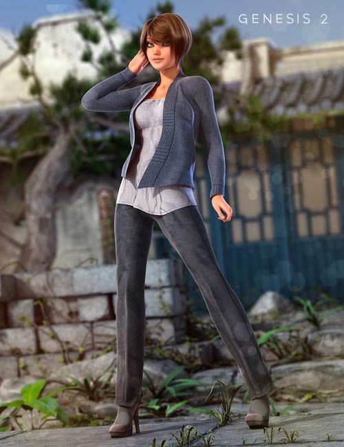 Smart and Sassy Outfit for Genesis 2 Female(s)