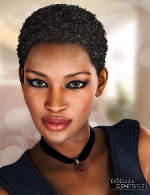 Omri Hair for Genesis 2 Female(s)