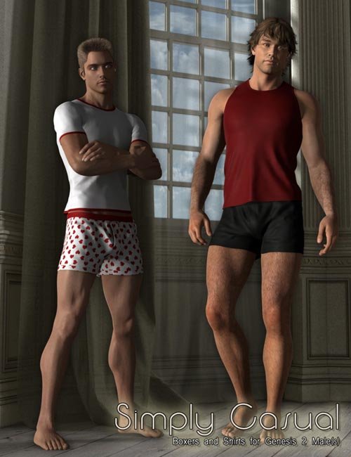 Simply Casual Boxers and Shirts for Genesis 2 Male(s)